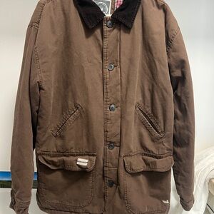 Southern Marsh Dark Brown Field Jacket with Black Collar